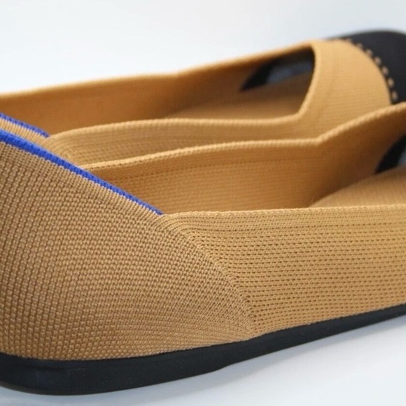 Rothy's Women’s Size 10 The Flat Color Camel Black Captoe Size New - Picture 5 of 9